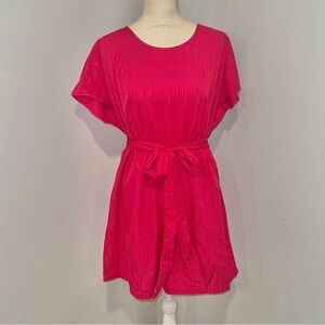 Vibrant Pink Belted Romper